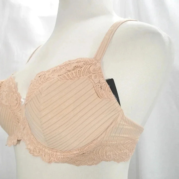 38D Paramour 115353 Stripe Delight UW Bra Fawn Nude NWT - Picture 9 of 14